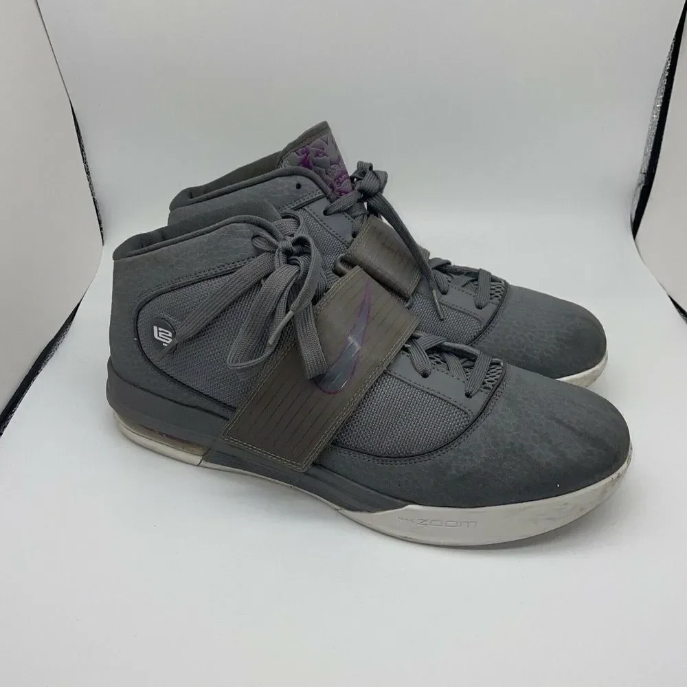 Nike Lebron Zoom Soldier IV Cool Gray/Dark‎ Gray-Plum Size 13 407707-001
